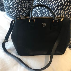 Tory Burch Robinson double zip satchel
